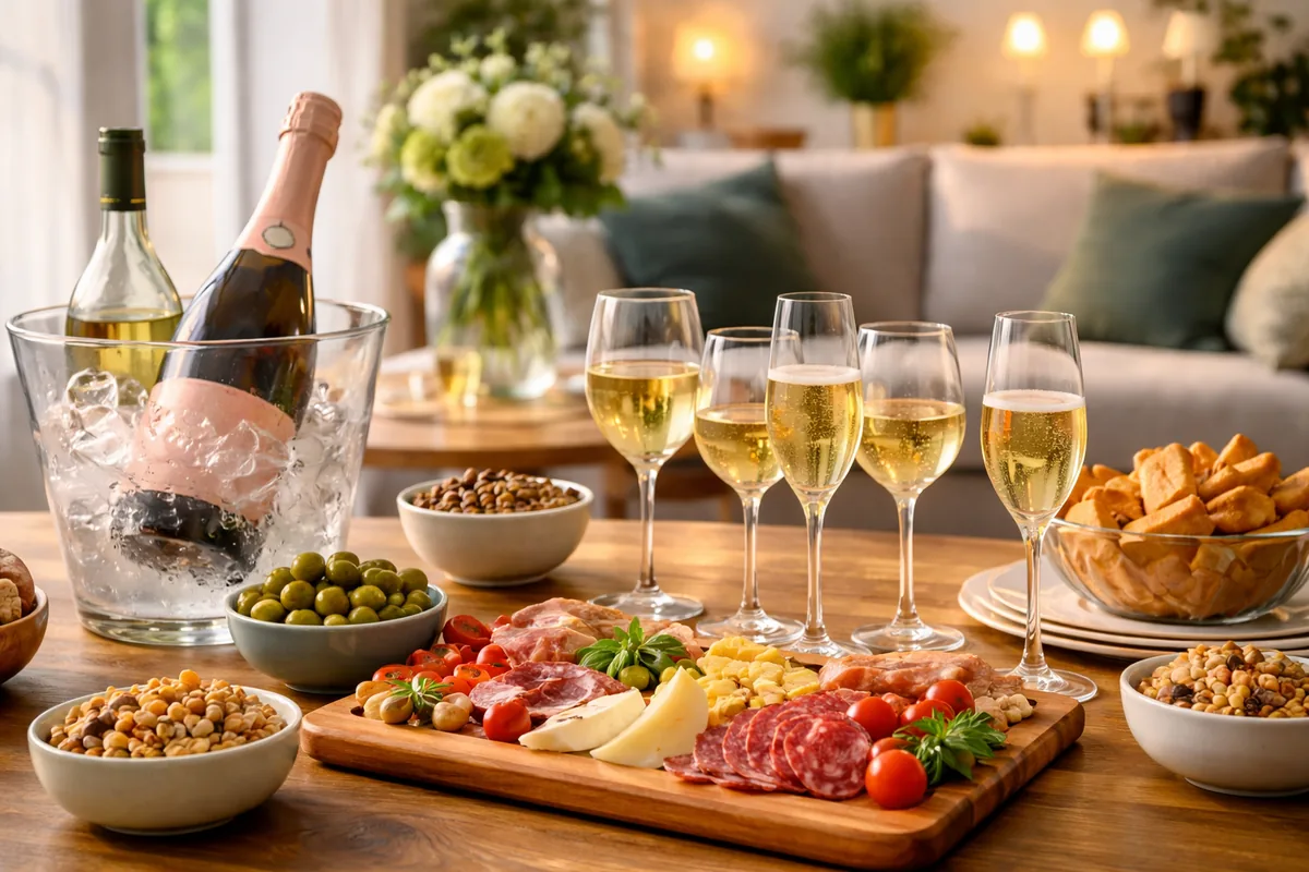 Comment recevoir des amis avec les bonnes quantités de vin et champagne pour un apéritif